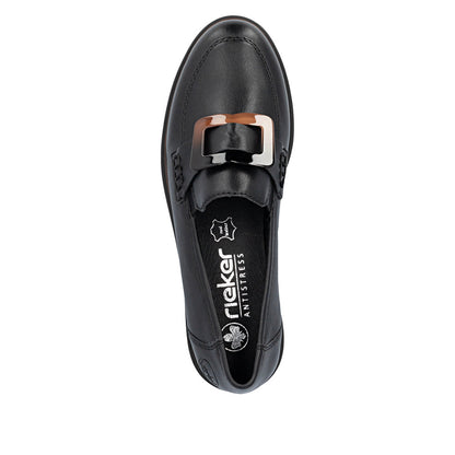 Rieker 45553-00 Black Slip On Shoes