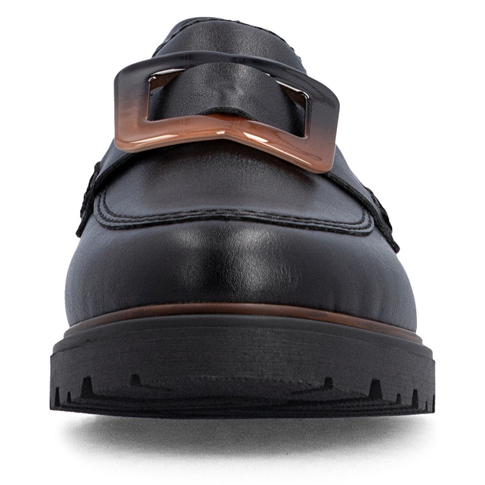 Rieker 45553-00 Black Slip On Shoes