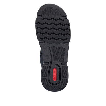 Rieker 45904-00 Black & Flamme Red Mix Boots