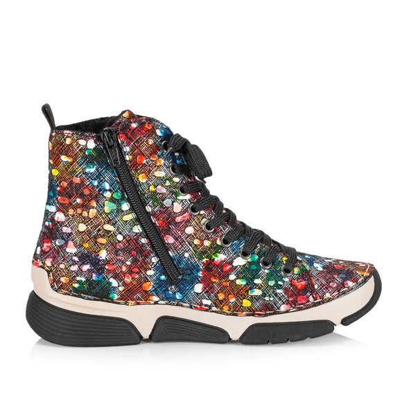 Rieker 45910-90 Black Multi Dot Boots