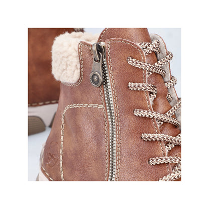 Rieker 45931-24 Brown Lace & Zip Ankle Boots