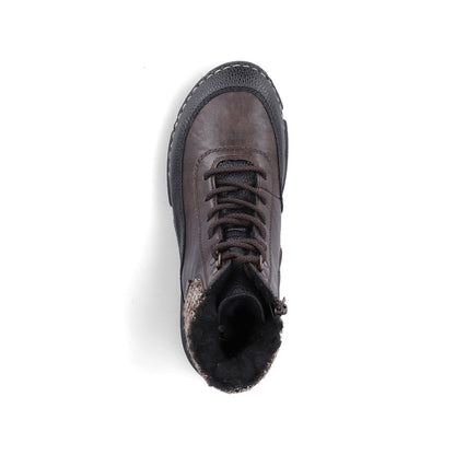 Rieker TEX 45956-25 Brown Black,& Beige Combi Boots