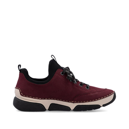 Rieker 45973-36 Burgundy/Wine & Black Slip On Shoes