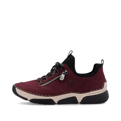 Rieker 45973-36 Burgundy/Wine & Black Slip On Shoes