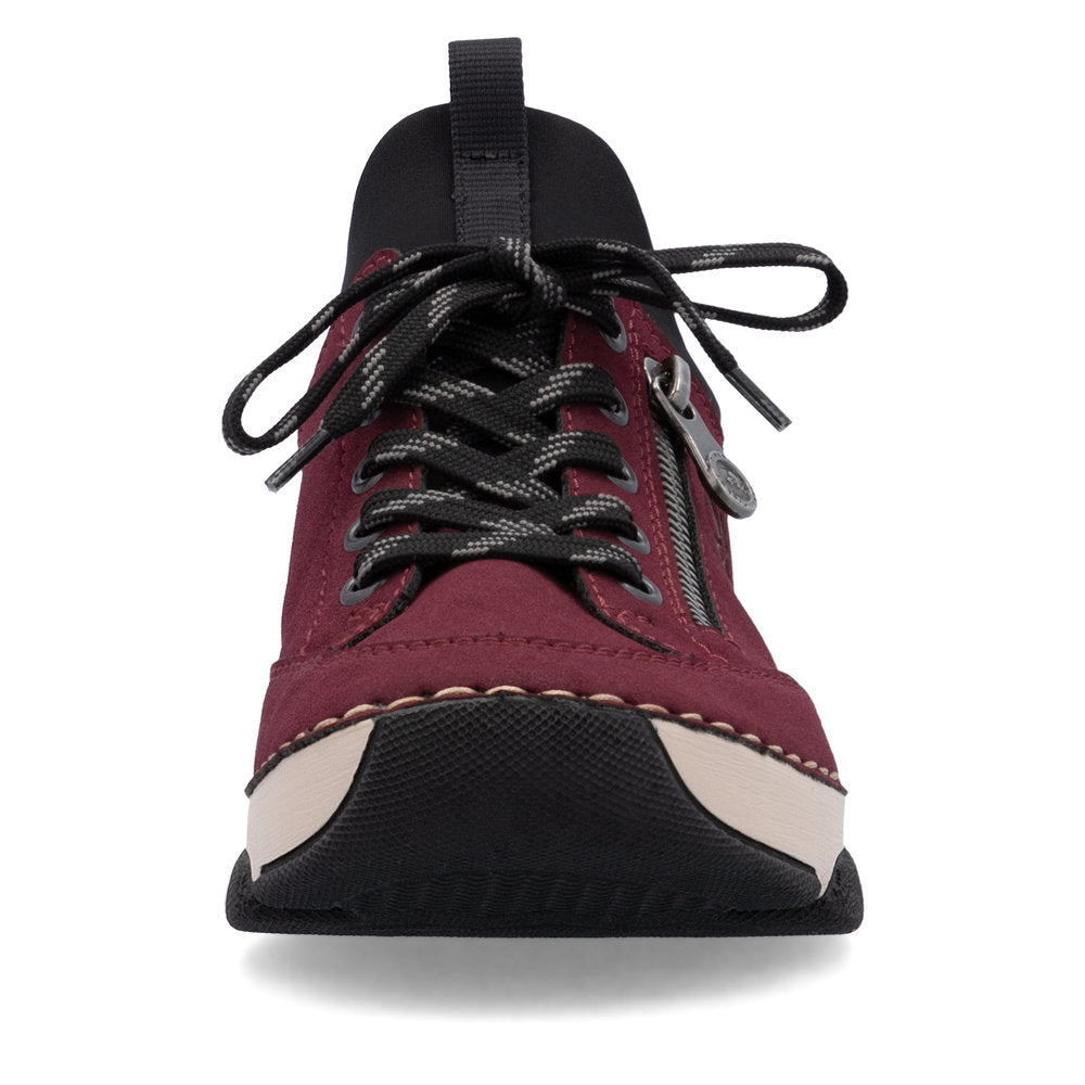 Rieker 45973-36 Burgundy/Wine & Black Slip On Shoes
