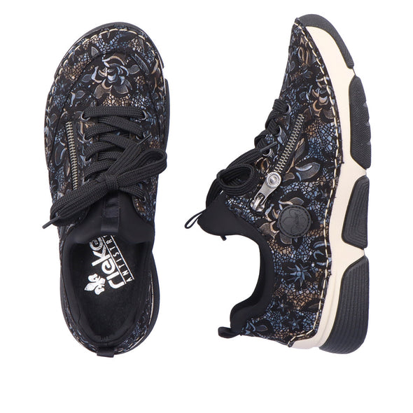 Rieker 45973-90 Black Metallic Sneakers