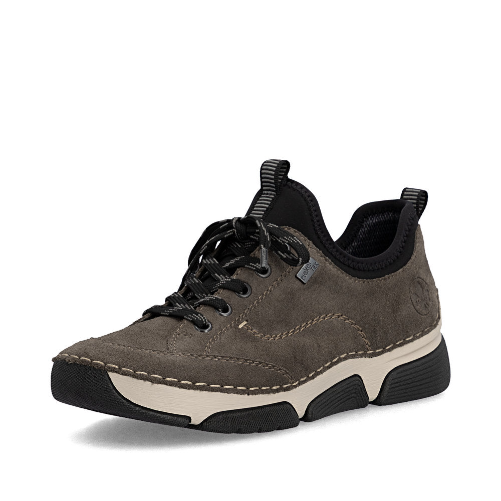 Rieker TEX 45976-45 Smoke & Black Slip On Shoes