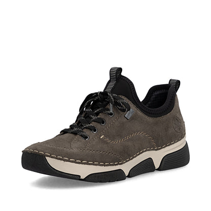 Rieker TEX 45976-45 Smoke & Black Slip On Shoes