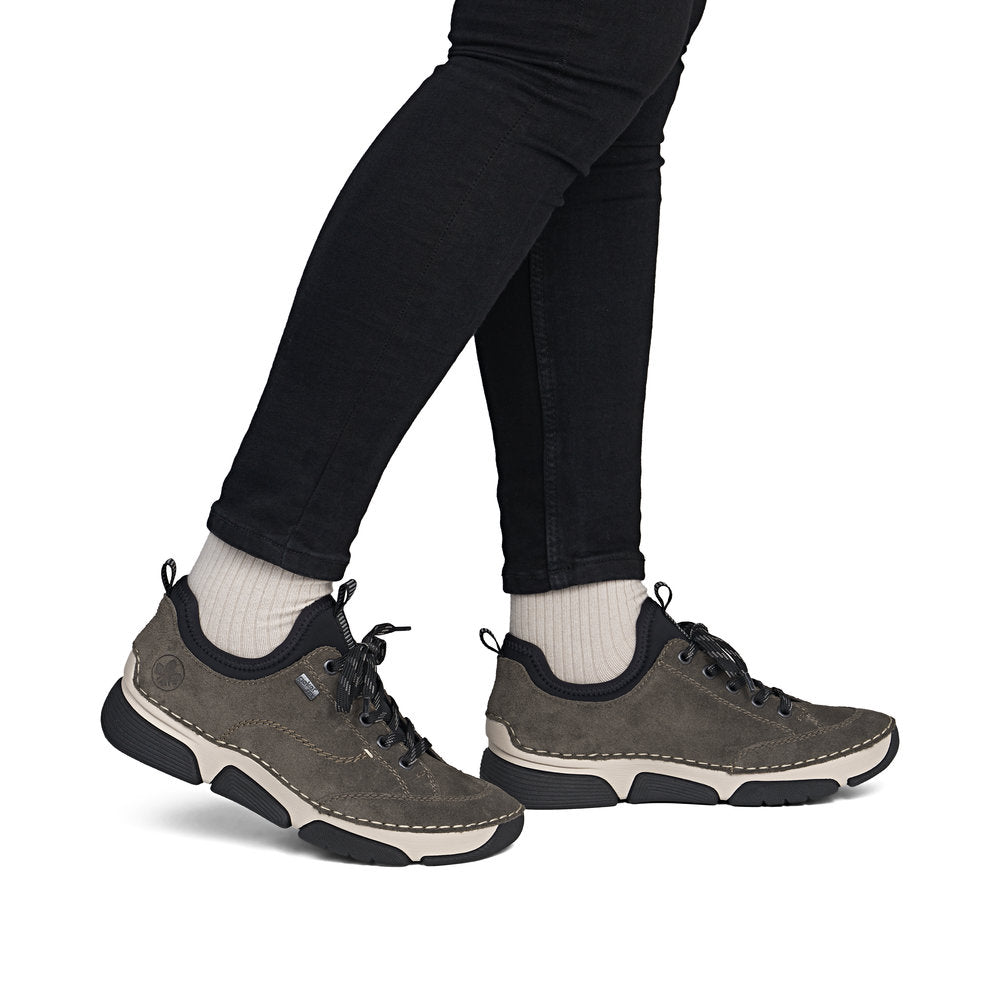Rieker TEX 45976-45 Smoke & Black Slip On Shoes