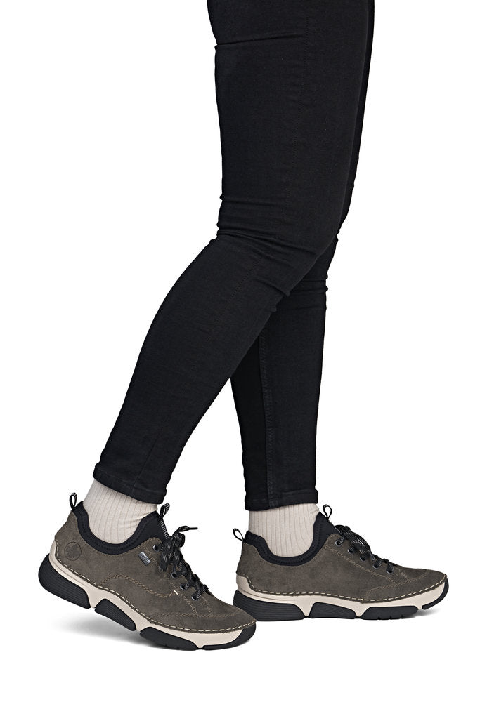 Rieker TEX 45976-45 Smoke & Black Slip On Shoes
