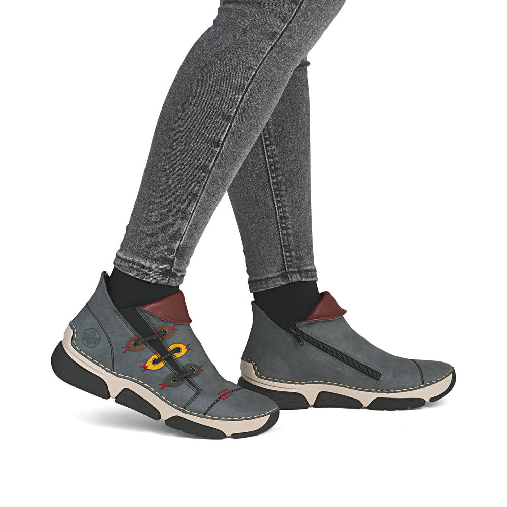 Rieker 45983-14 Jeans Blue Combi Boots