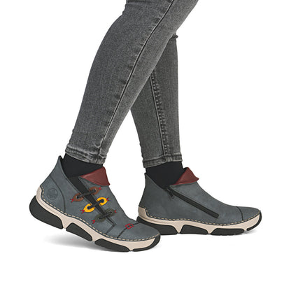 Rieker 45983-14 Jeans Blue Combi Boots
