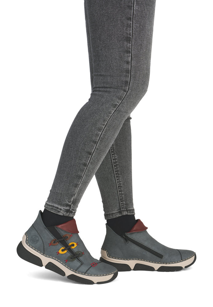 Rieker 45983-14 Jeans Blue Combi Boots