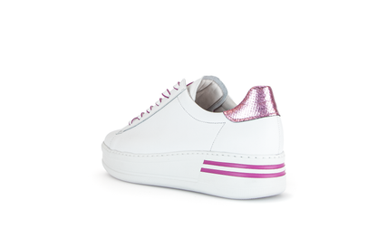 Gabor 46.395.55 Comfort White & Pink Platform Trainers