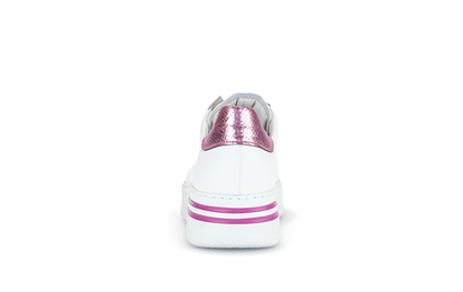 Gabor 46.395.55 Comfort White & Pink Platform Trainers