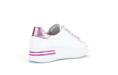 Gabor 46.395.55 Comfort White & Pink Platform Trainers