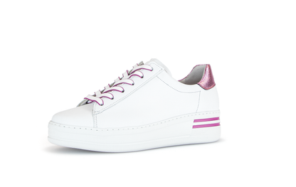 Gabor 46.395.55 Comfort White & Pink Platform Trainers