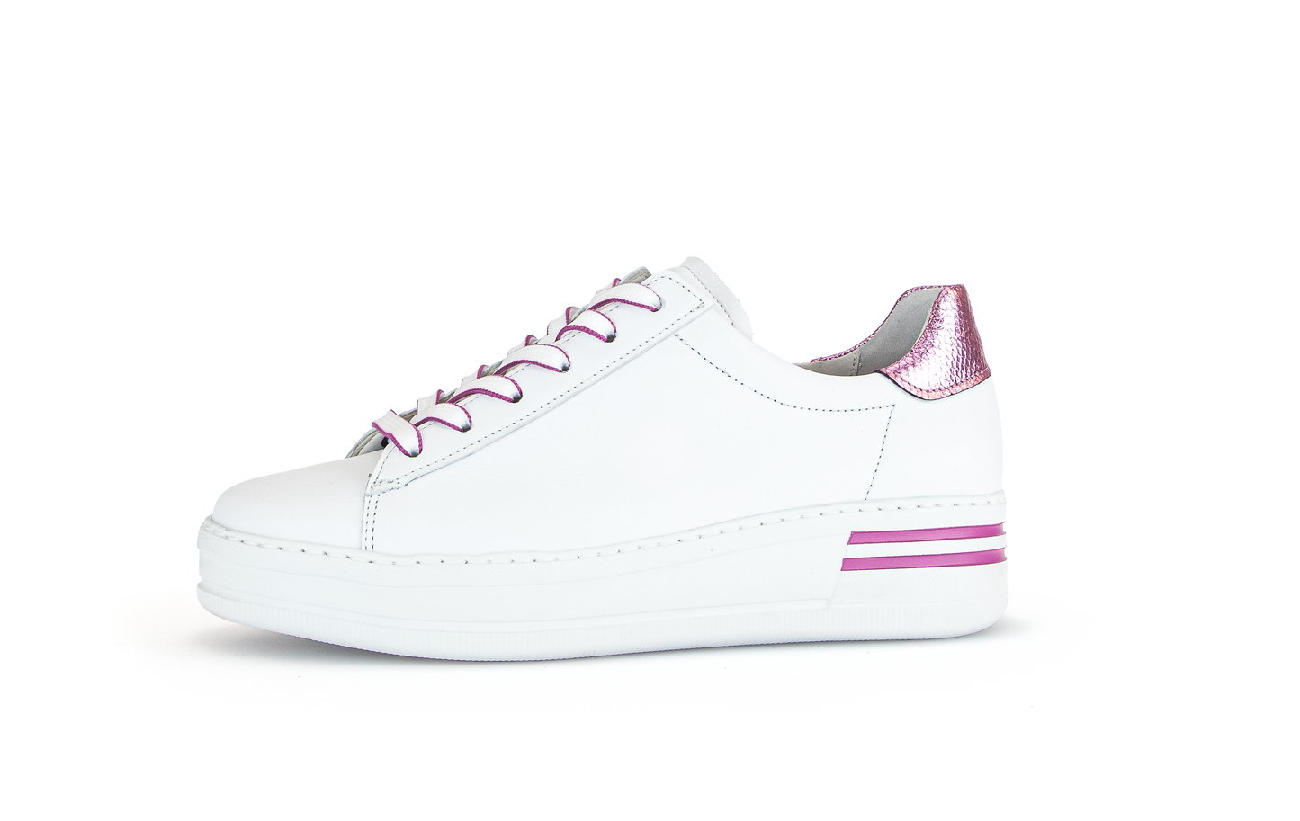 Gabor 46.395.55 Comfort White & Pink Platform Trainers