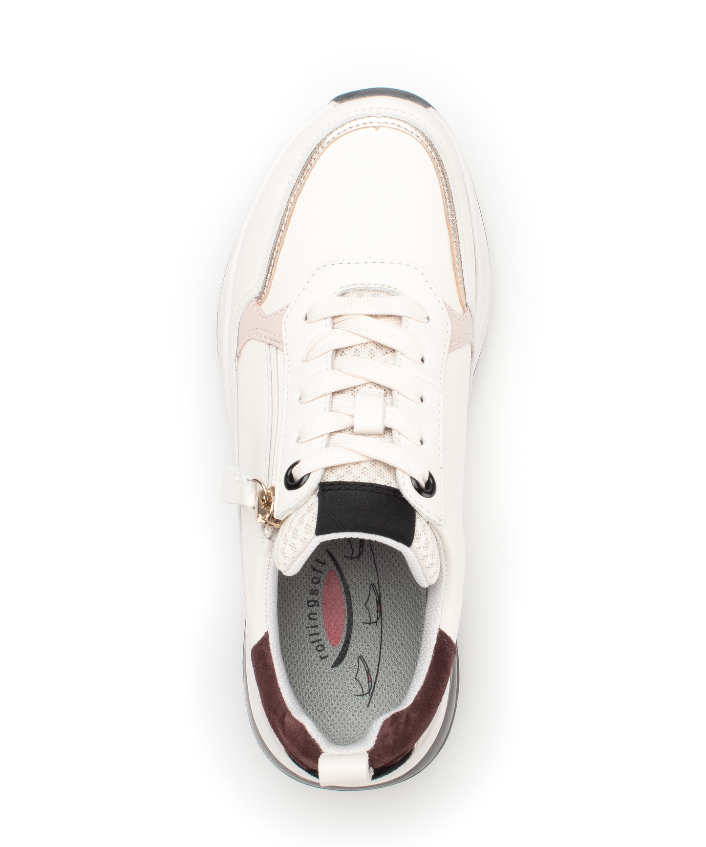 Gabor 46.848.21 Rollingsoft Cream & Gold Combi Sneakers