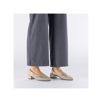 Rieker 47078-90 Silver Gold F 1/2 Fit Slingback Low Heels