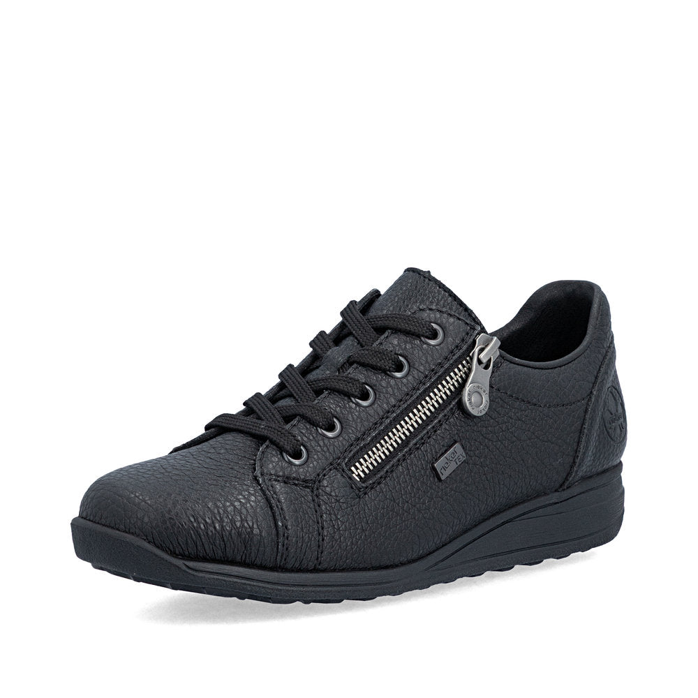 Rieker TEX 47202-00 Black H Fit Shoes with Zip