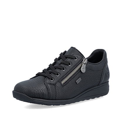 Rieker TEX 47202-00 Black H Fit Shoes with Zip