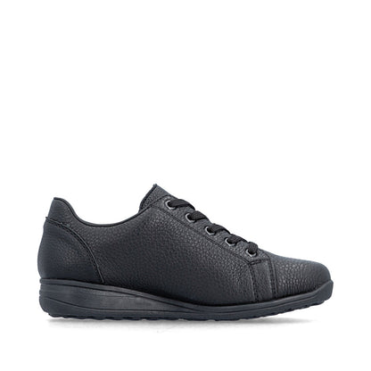 Rieker TEX 47202-00 Black H Fit Shoes with Zip