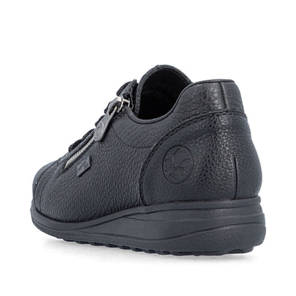 Rieker TEX 47202-00 Black H Fit Shoes with Zip
