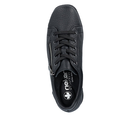 Rieker TEX 47202-00 Black H Fit Shoes with Zip