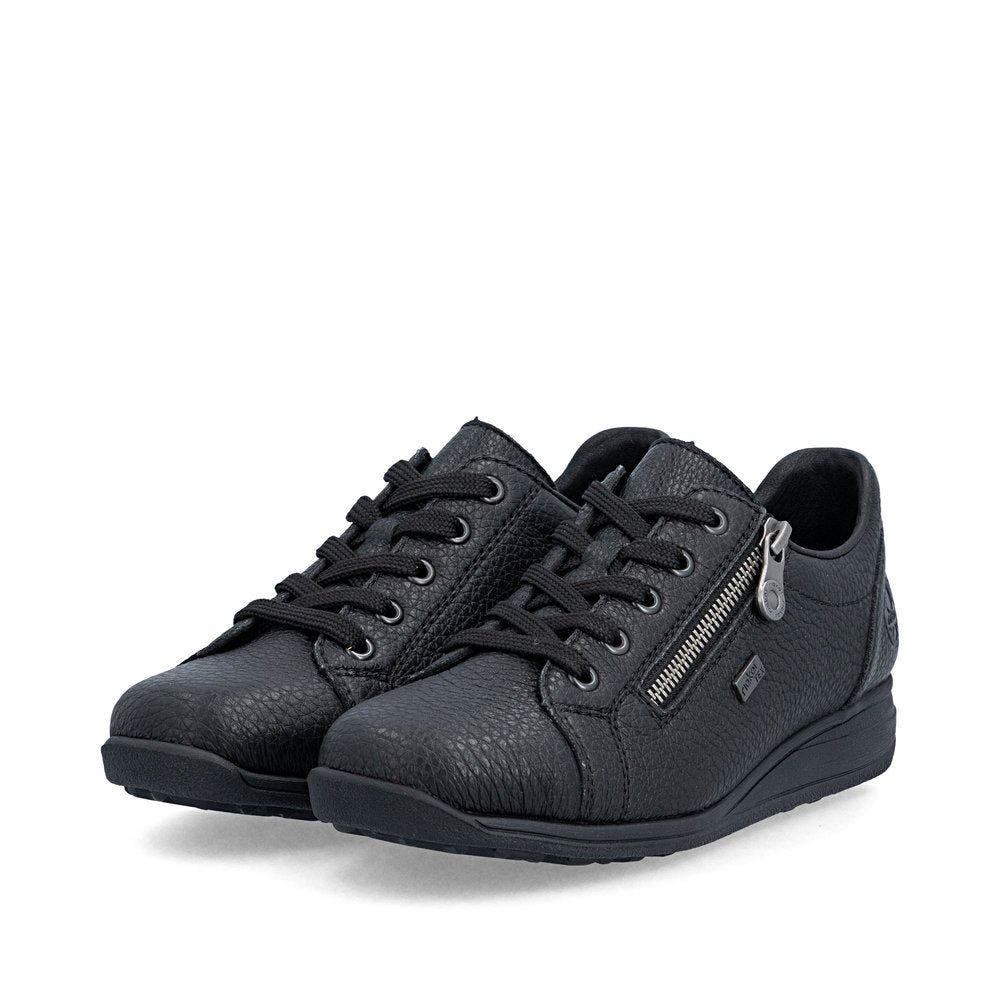Rieker TEX 47202-00 Black H Fit Shoes with Zip