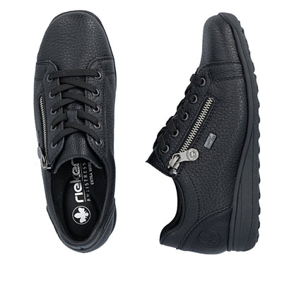 Rieker TEX 47202-00 Black H Fit Shoes with Zip