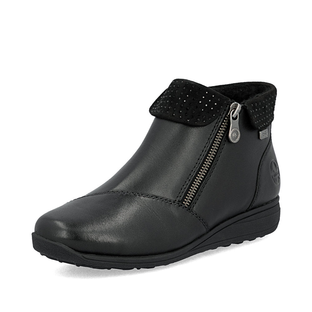 Rieker TEX 47252-00 Black H Fit Ankle Boots
