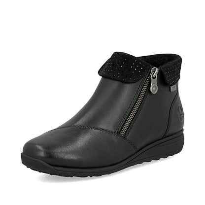 Rieker TEX 47252-00 Black H Fit Ankle Boots