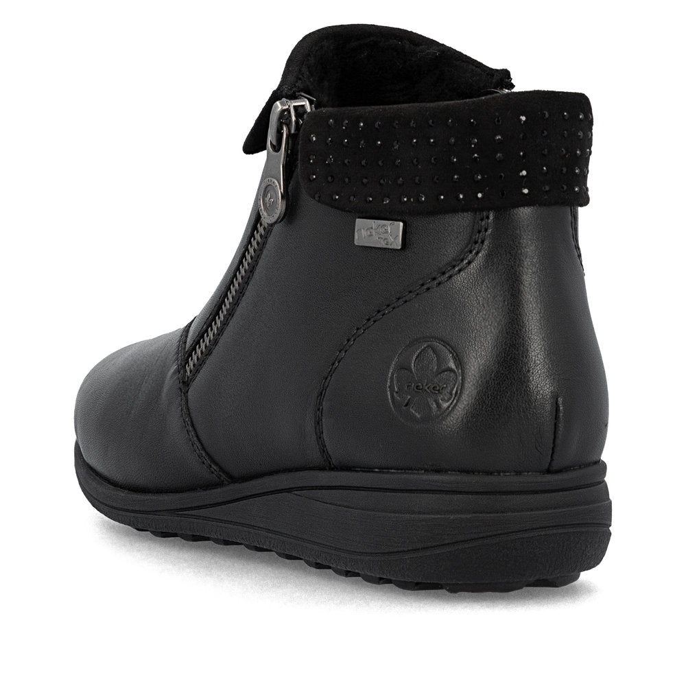 Rieker TEX 47252-00 Black H Fit Ankle Boots