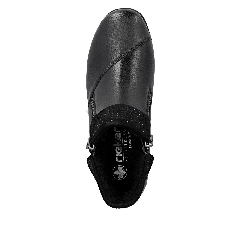 Rieker TEX 47252-00 Black H Fit Ankle Boots