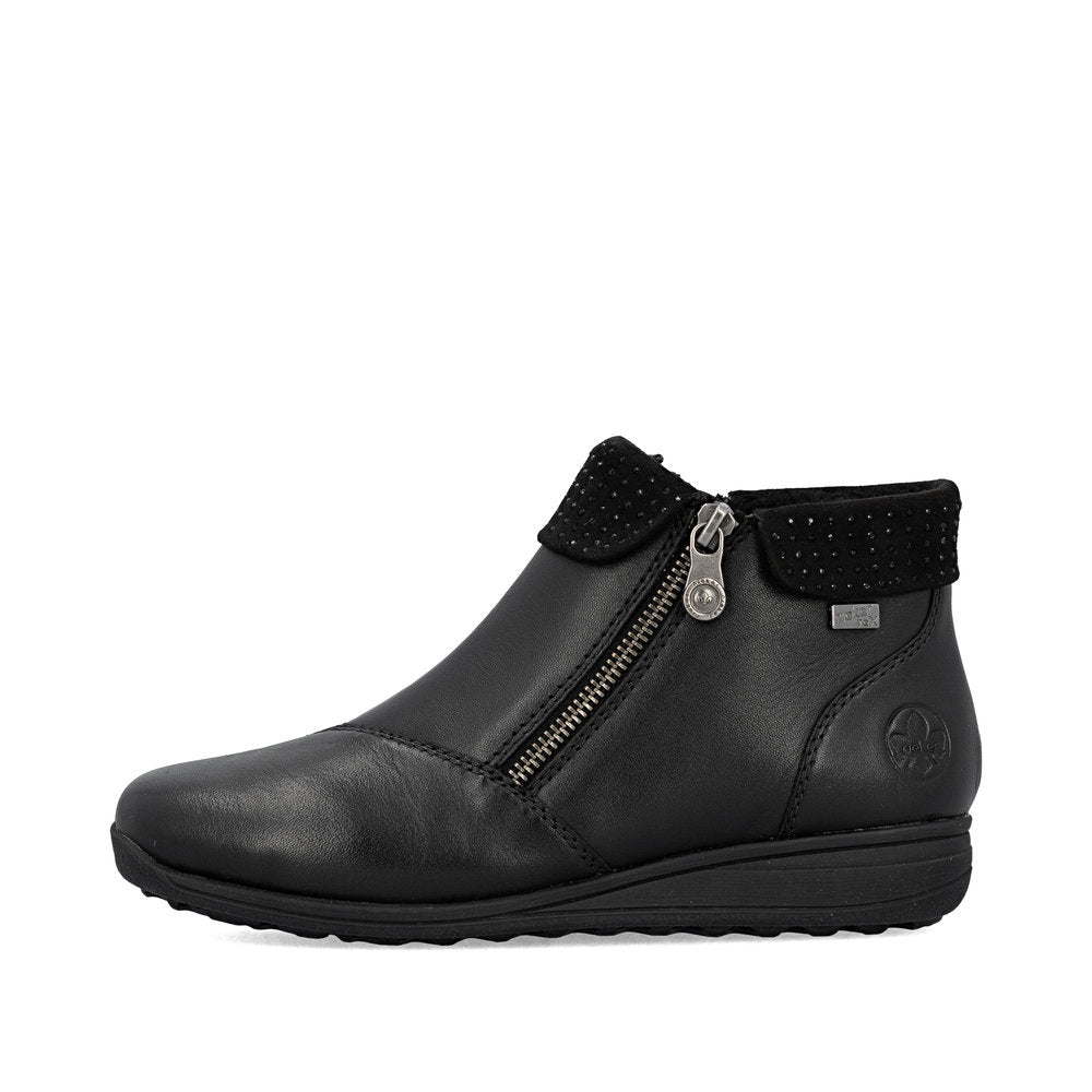Rieker TEX 47252-00 Black H Fit Ankle Boots