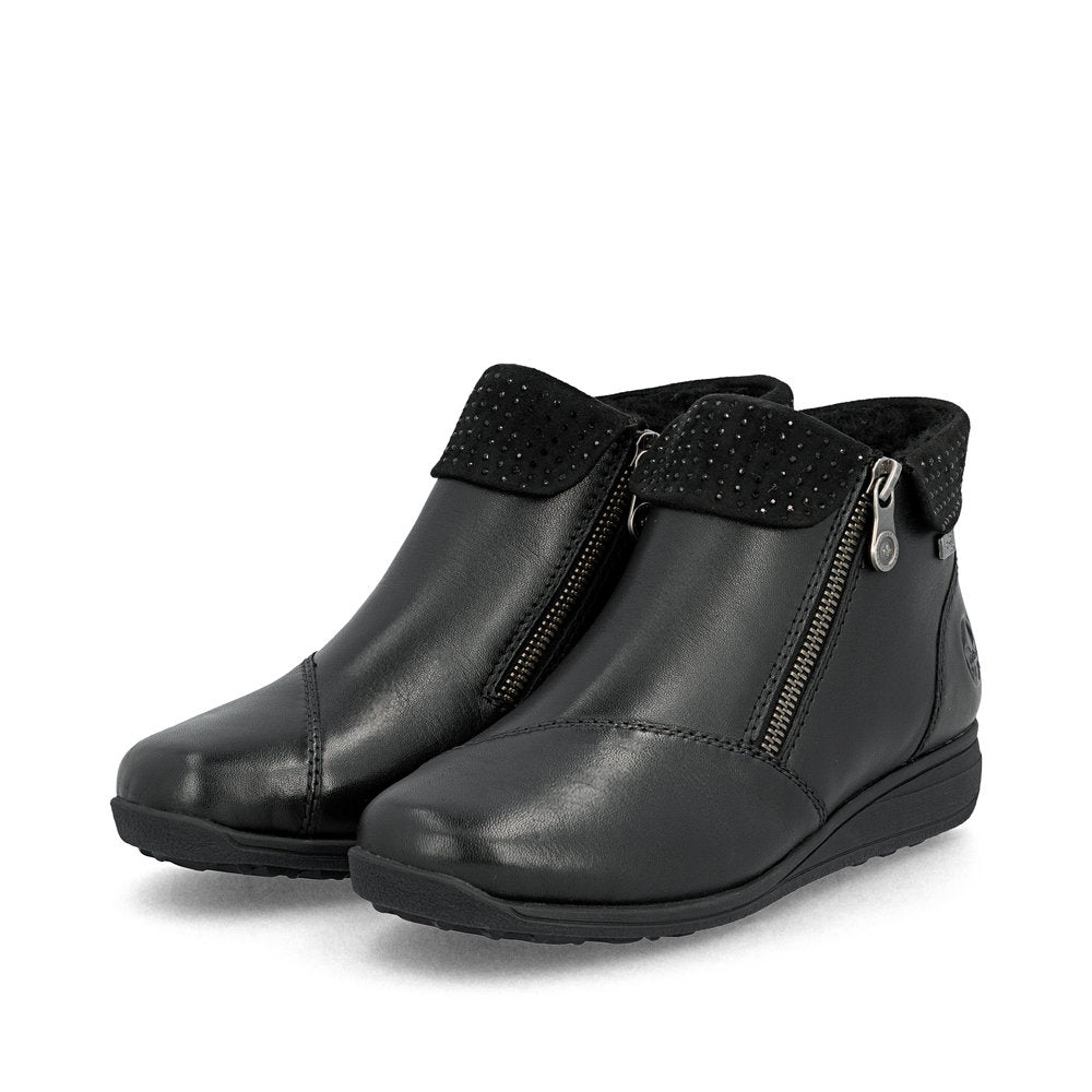 Rieker TEX 47252-00 Black H Fit Ankle Boots