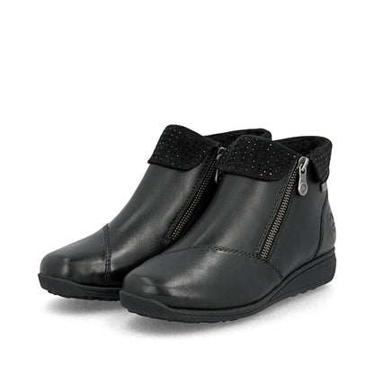 Rieker TEX 47252-00 Black H Fit Ankle Boots