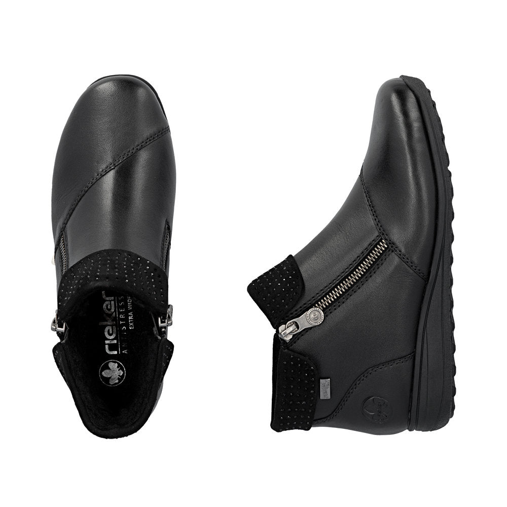 Rieker TEX 47252-00 Black H Fit Ankle Boots