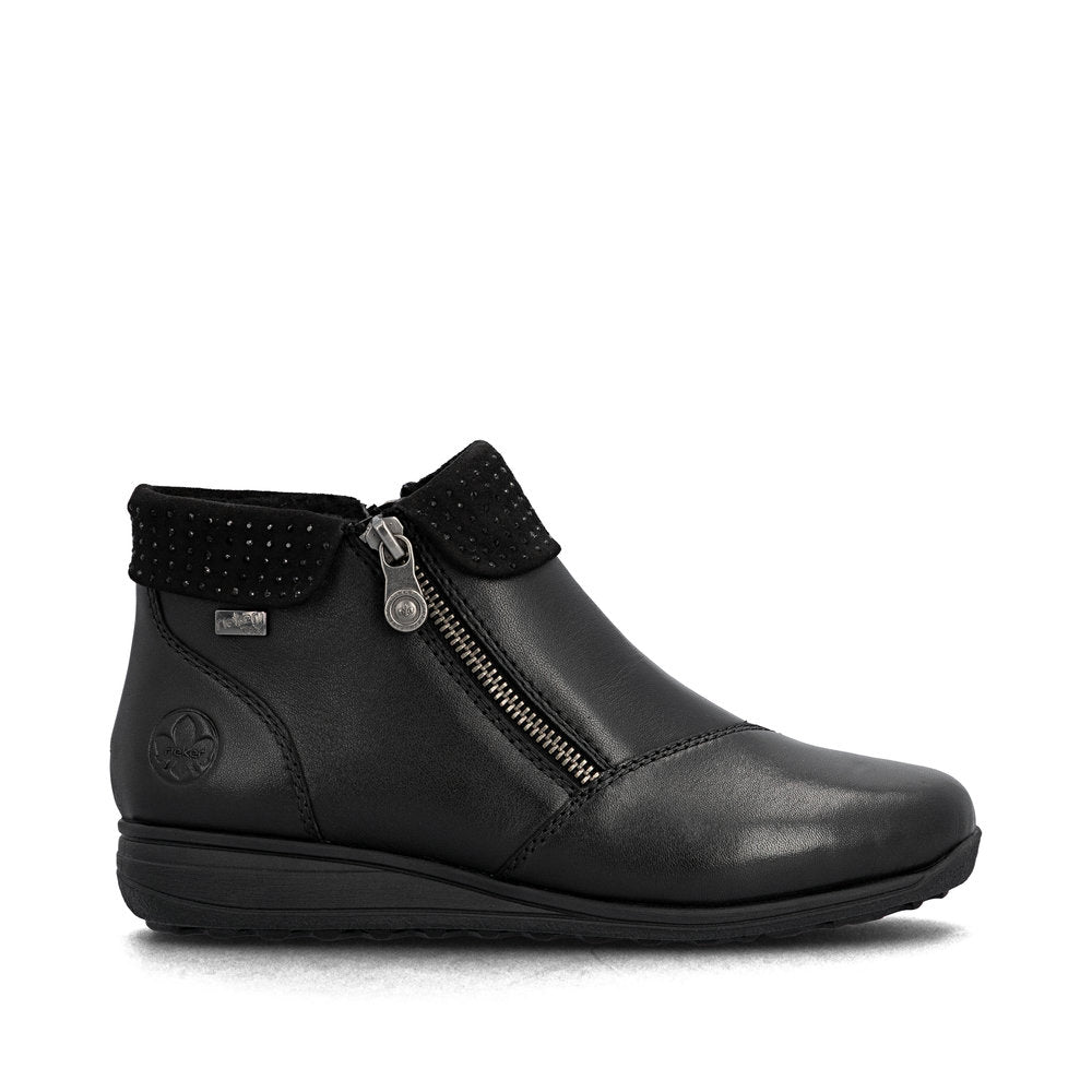 Rieker TEX 47252-00 Black H Fit Ankle Boots