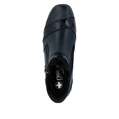 Rieker TEX 47254-14 Navy H Fit Ankle Boots with Zip