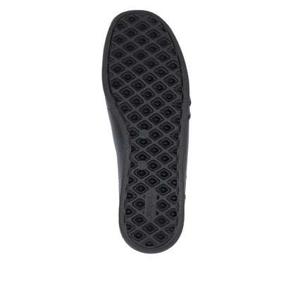 Rieker TEX 47264-00 H Fit Black Shoes with Side Zip