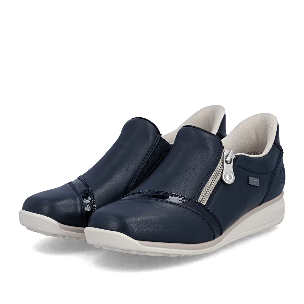 Rieker TEX 47267-14 H Fit Navy Shoes with Side Zip