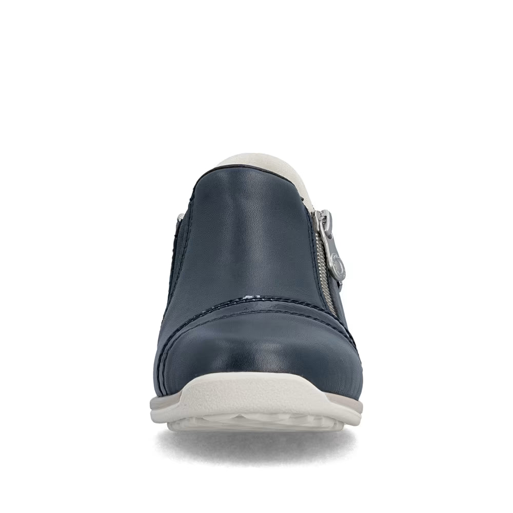 Rieker TEX 47267-14 H Fit Navy Shoes with Side Zip