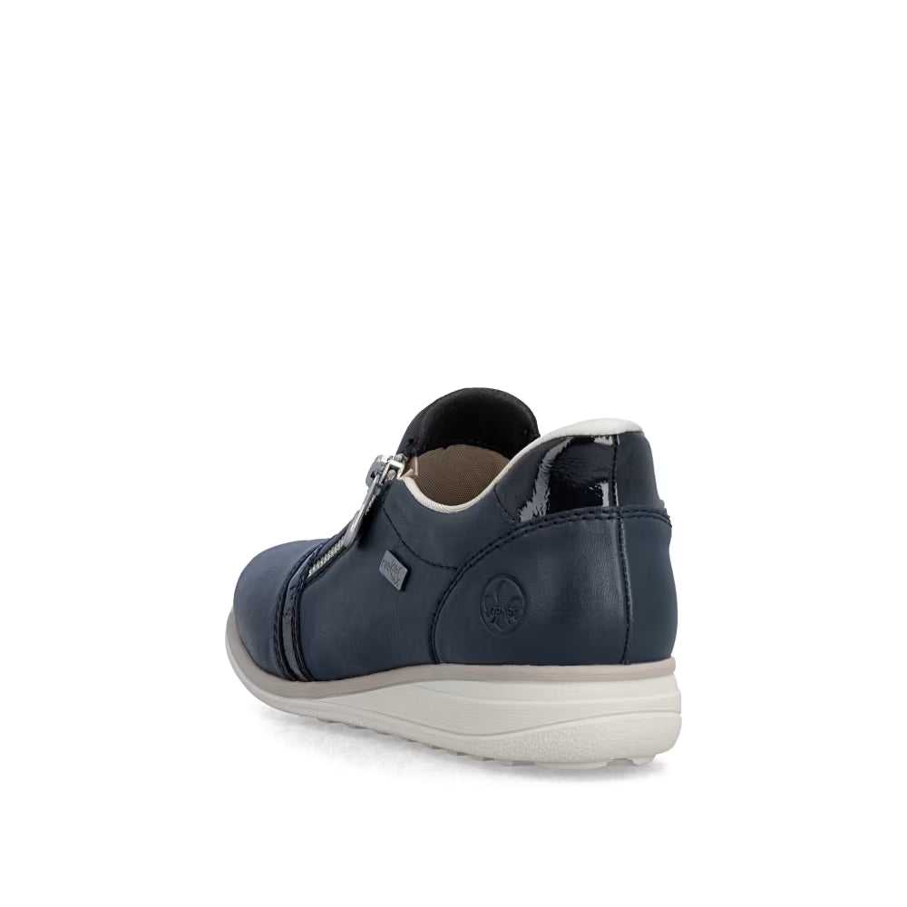 Rieker TEX 47267-14 H Fit Navy Shoes with Side Zip