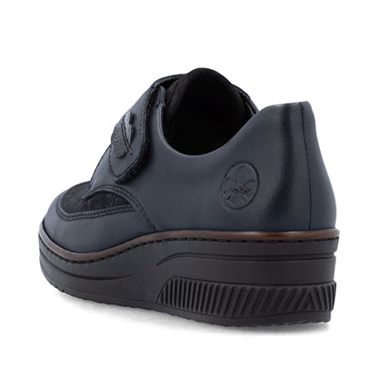 Rieker 487C0-15 Navy & Black Combi Velcro Shoes