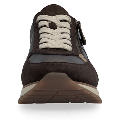 Rieker 49010-26 Dark Brown Mix H Fit Trainers with Zip