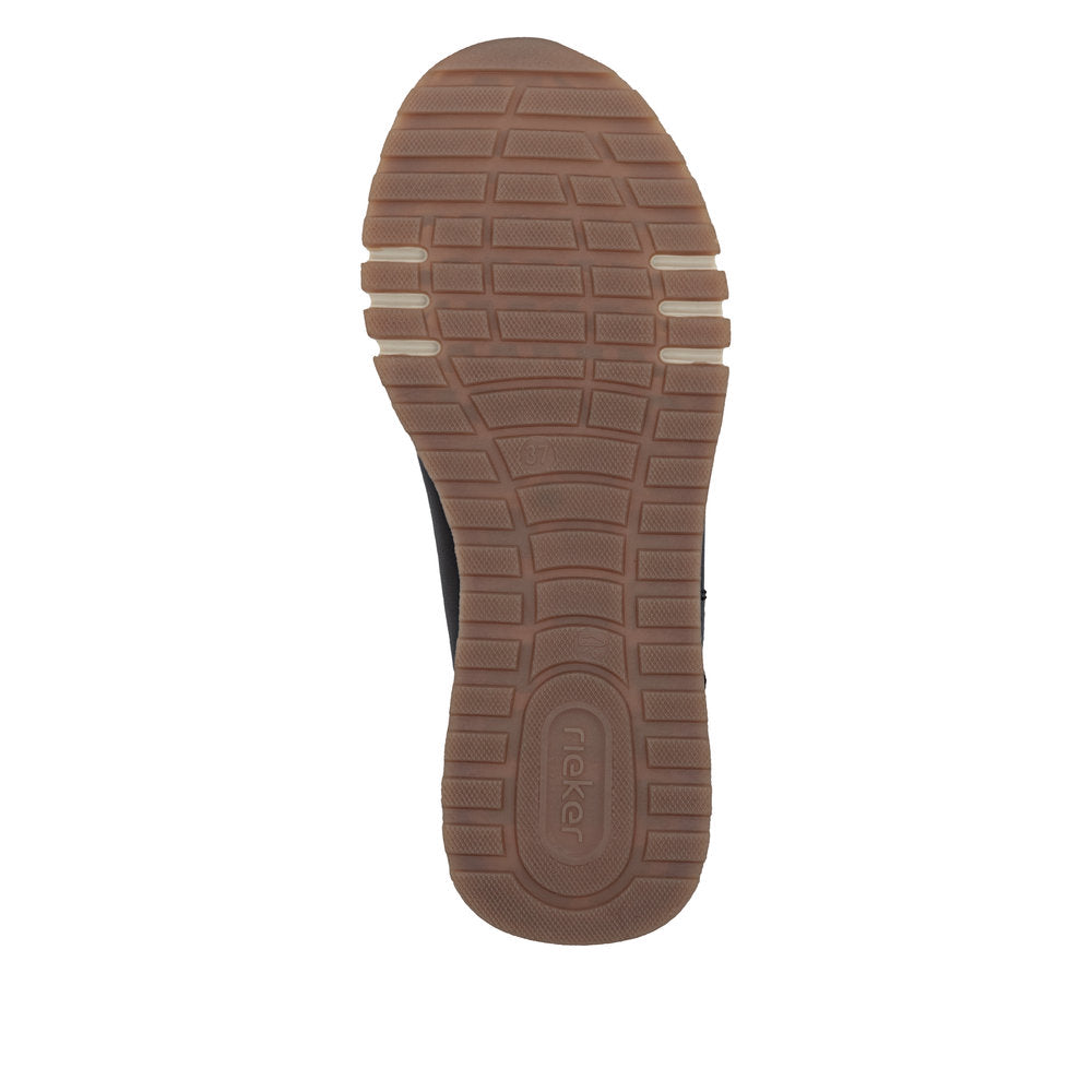 Rieker 49010-26 Dark Brown Mix H Fit Trainers with Zip
