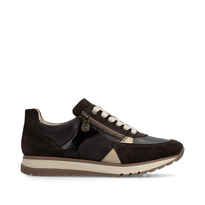 Rieker 49010-26 Dark Brown Mix H Fit Trainers with Zip