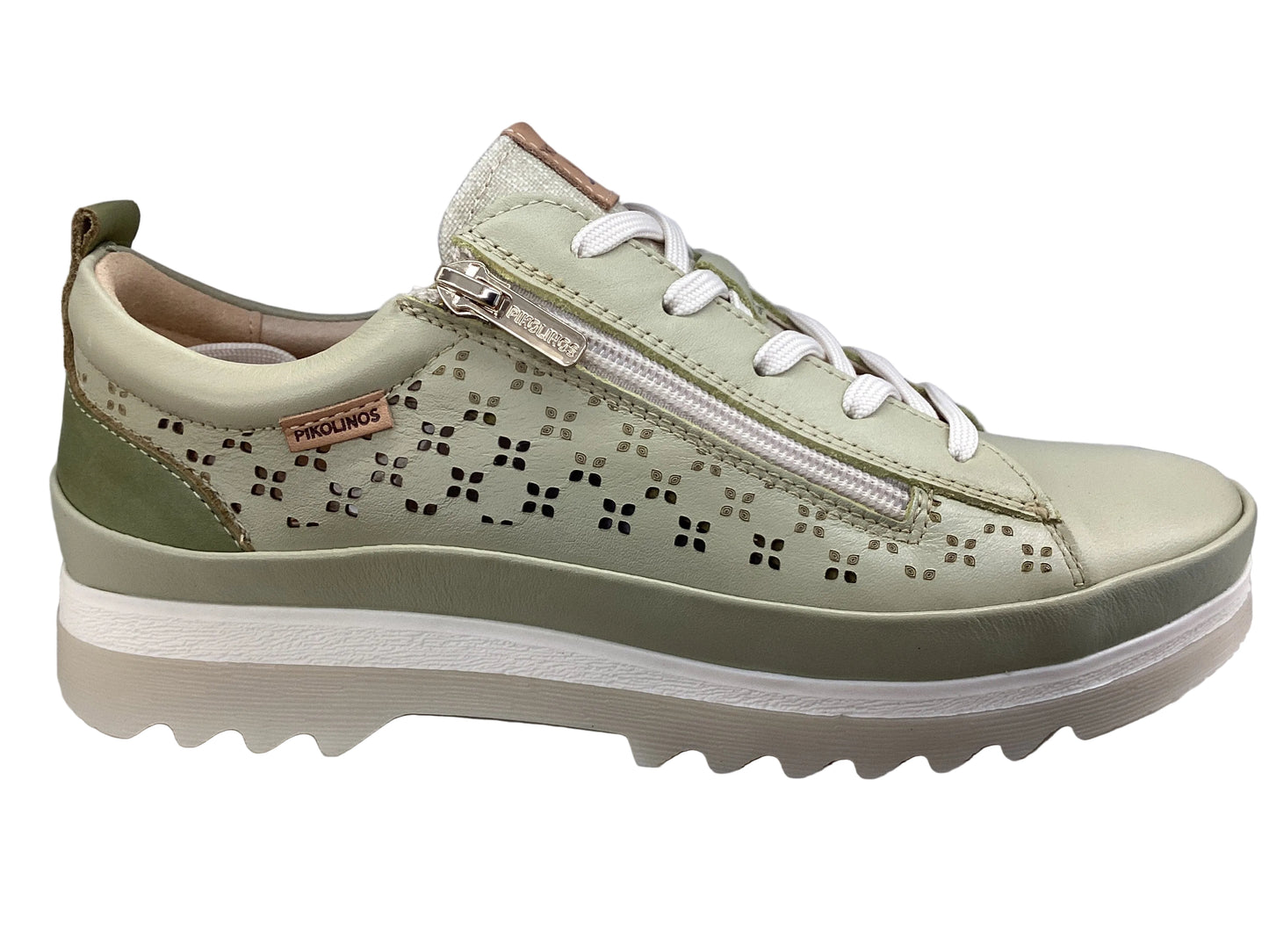 Pikolinos Vigo W3W-6841C1 437 Apple Green Shoes with Side Zip